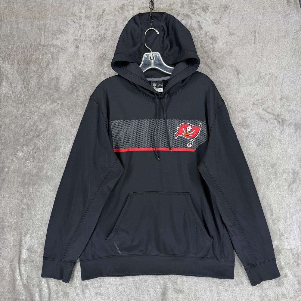 Nike Tampa Bay Buccaneers NFL Therma-FIT Hoodie Mens Large Black‎ 538635-010